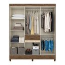 Ver imagem 3 de Guarda Roupa 8 Portas Portugal Castanho Wood Avelã Wood 835831 Moval