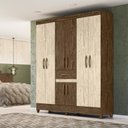 Ver imagem 2 de Guarda Roupa 8 Portas Portugal Castanho Wood Avelã Wood 835831 Moval