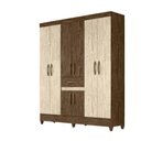 Ver imagem 1 de Guarda Roupa 8 Portas Portugal Castanho Wood Avelã Wood 835831 Moval