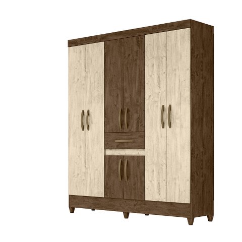 Guarda Roupa 8 Portas Portugal Castanho Wood Avelã Wood 835831 Moval