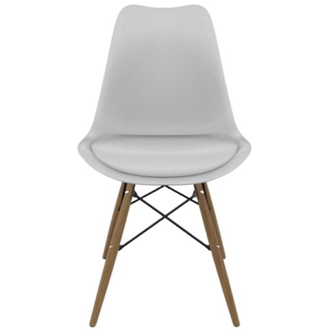 Cadeira Saarinen Branca com Pés de Madeira Maciça Design Contemporâneo e Durável