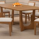 Ver imagem 3 de Mesa de Jantar Trento com 6 Cadeiras Bella Cru 160cm