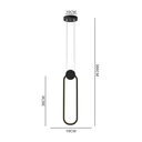 Ver imagem 3 de Lustre Pendente Orluce King Ii Led 15w Preto Bivolt 3000k Luz Amarela