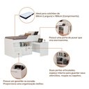 Ver imagem 5 de Cama Solteiro com Armario 2 portas e Mesinha 100% MDF Bianca Branco ii - CIMOL MÓVEIS Bianca Muntifu