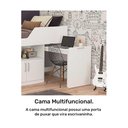 Ver imagem 6 de Cama Solteiro com Armario 2 portas e Mesinha 100% MDF Bianca Branco ii - CIMOL MÓVEIS Bianca Muntifu