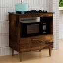 Ver imagem 2 de Kit Balcão para Cooktop Cozinha Kaiki Eliz Ypê com Fogão Cooktop 5 Bocas Ultra Chama Preto Mármore