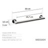 Toalheiro 30 Cm Inox - Kromus ME0204 - 3