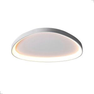 Luminária Lustre Plafon Led Sobrepor Seixos Moderno 3000k 28w Branco
