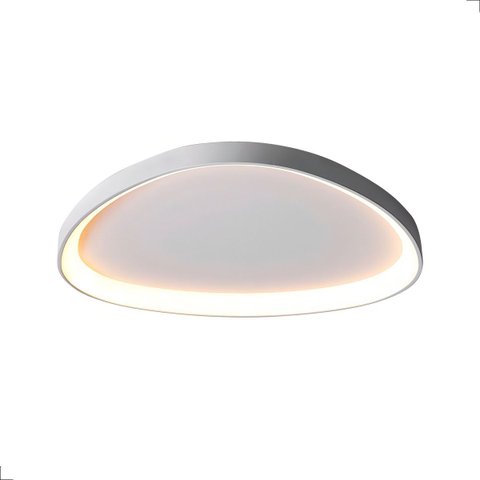 Luminária Lustre Plafon Led Sobrepor Seixos Moderno 3000k 28w Branco