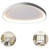 Luminária Lustre Plafon Led Sobrepor Seixos Moderno 3000k 28w Branco - 7