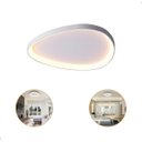 Ver imagem 2 de Luminária Lustre Plafon Led Sobrepor Seixos Moderno 3000k 28w Branco