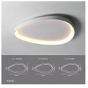 Ver imagem 6 de Luminária Lustre Plafon Led Sobrepor Seixos Moderno 3000k 28w Branco