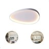 Luminária Lustre Plafon Led Sobrepor Seixos Moderno 3000k 28w Branco - 2