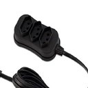 Ver imagem 5 de Extensão Elétrica 5M 3 Tomadas Adaptador Universal Cabo Bipolar Simultâneo Filtro de Linha