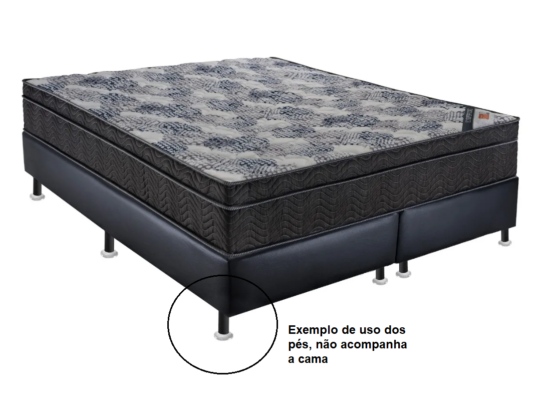 Kit 12 Pés Cama Box Queen King Varian 13cm Altura Baú Prmet - 2