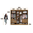 Ver imagem 4 de Guarda Roupa Casal Rizon 100% MDF 6 Portas 6 Gavetas com Espelho Novo Horizonte Cumaru/Fendi
