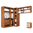 Ver imagem 4 de Guarda-Roupa Modulado 5 Peças 8 Portas 3 Gavetas Texas Marrom/Cinamomo/Off White Arenas