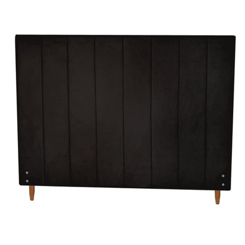 Cabeceira Vitória para colchão 1.58Mt-Suede Preto GAT MAGAZINE