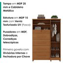 Ver imagem 4 de Comoda 5 Gavetas 1 Porta 2 Nichos Imperio 116x172 cm Cinamomo Zanz