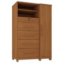 Ver imagem 1 de Comoda 5 Gavetas 1 Porta 2 Nichos Imperio 116x172 cm Cinamomo Zanz