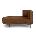 Ver imagem 6 de Sofá Chaise Lado Esquerdo Downey Sala de Estar Pu Marrom G15 - Gran Belo