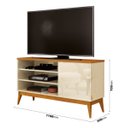 Ver imagem 3 de Rack Tv 42 Mdp Madeira Edn Móveis Modelo Vinci 116cm:off White Cedro
