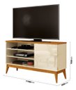 Ver imagem 3 de Rack Tv 42 Mdp Madeira Edn Móveis Modelo Vinci 116cm:off White Cedro