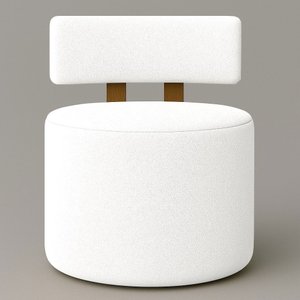 Poltrona Sala Organica Almyra no Tecido Boucle - 11 Cores - Branco
