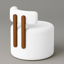 Poltrona Sala Organica Almyra no Tecido Boucle - 11 Cores - Branco - 4