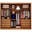 Ver imagem 3 de Guarda Roupa Casal Livorno 6 Portas 8 Gavetas com Espelho Cinamomo - Novo Horizonte