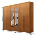Ver imagem 2 de Guarda Roupa Casal Livorno 6 Portas 8 Gavetas com Espelho Cinamomo - Novo Horizonte