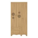 Ver imagem 3 de Guarda-Roupa Infantil 92cm com Vidro 3 Portas e 2 Gavetas Suspiro Multimóveis Mp4812 Madeirado