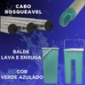 Mop Flat Lava e Seca com Balde de Cozinha Banheiro Rodo Esfregão Limpa Chão - 3