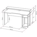 Ver imagem 5 de Conjunto Mesa e Armário para Escritório Home Office Gamer Cool MDP Preto/Azul - Gran Belo