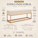 Ver imagem 2 de Rack Eros 140cm Off White Pés de Ferro Cobre Ideal para TV até 50
