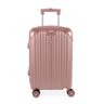 Mala de Bordo Pequena para Viagem em Abs Swiss Go Suiça Cadeado Integrado Rodas Giro 360º Rosê - 1