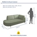Ver imagem 3 de Sofá Living Orgânico 2 Lugares 165cm Base de Ferro Braço Direito Norten