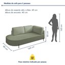 Ver imagem 3 de Sofá Living Orgânico 2 Lugares Bouclé Verde Norten 165cm