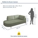 Ver imagem 3 de Sofá Living Orgânico 2 Lugares 165cm Base de Ferro Braço Direito Norten