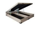 Ver imagem 1 de Cama Box Baú King Blue Bipartido a Colchões Sintético Bege 41x193x203