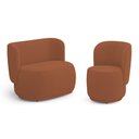 Ver imagem 1 de Poltrona e Namoradeira Orgânica Molly Bouclê Terracota - Desk Design