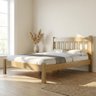 Cama de Casal com Colchão Queen em Madeira Maciça Nogueira - 2