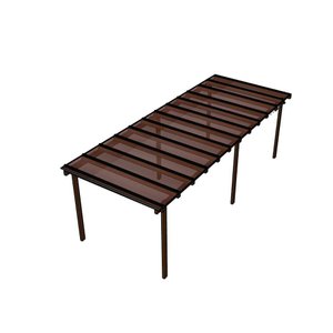 Kit Policarbonato Bronze 6mm 8,00m X 6,00m - Perfis Naturais