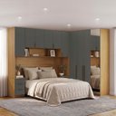 Ver imagem 1 de Quarto Modulado Casal 6 Peças Altezza Belmax:Freijó/Titânio