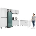 Ver imagem 5 de Cozinha Compacta Vanessa e Balcão Gabinete sem Tampo Tatiane 120cm Branco - Ajl Móveis