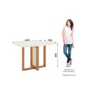 Ver imagem 6 de Conjunto de Jantar Natalí 4 Lugares Tampo MDF com Vidro Cadeiras Suede Corano Creme 120cm Móveis