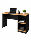 Ver imagem 7 de Escrivaninha Multifuncional 108cm com Nichos Laterais Home Office Cava - Preto/Nature