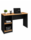 Ver imagem 6 de Escrivaninha Multifuncional 108cm com Nichos Laterais Home Office Cava - Preto/Nature