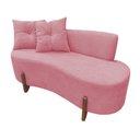Ver imagem 1 de Namoradeira Sofá Feijão Luna Orgânica Suede Rosa