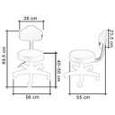 Ver imagem 3 de Cadeira Giratória para Escritório Encosto Tira Mocho Zion Ecoflex